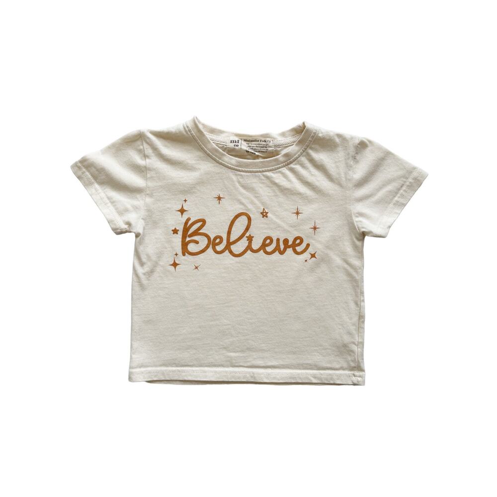 Minimalist Folk Believe Tee Size 18-24m